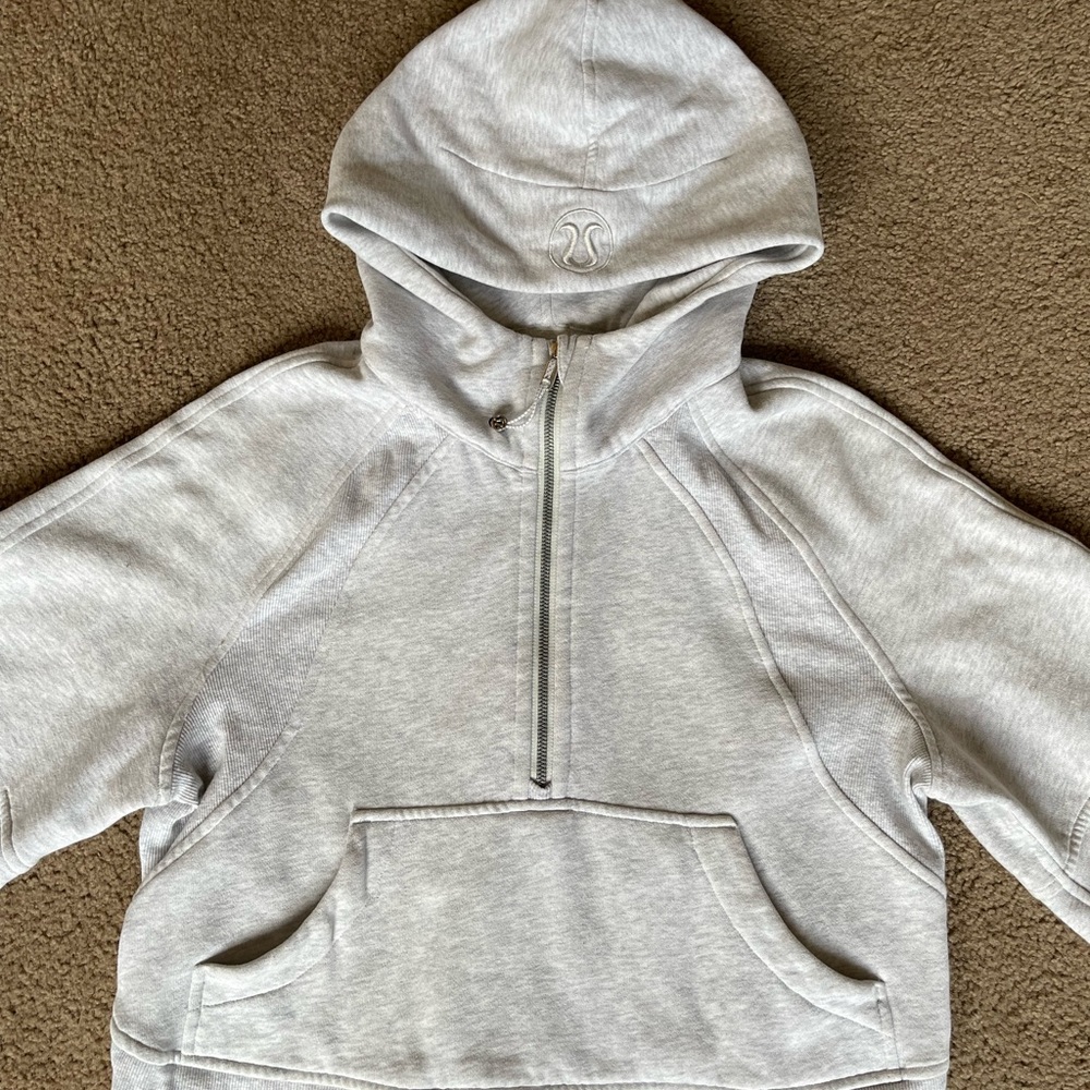 Scuba oversized half-zip hoodie